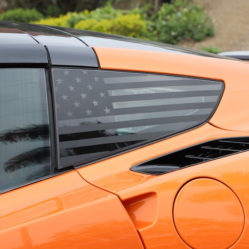 Rear Quarter Window Flag USA Decal Vinyls Fit For Corvette C7 2014-2019 ...