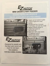 Cattle Ranch 2003 EZ Hutch Mini Grain & Hay Feeders Dealer Sales Brochure 2 Page