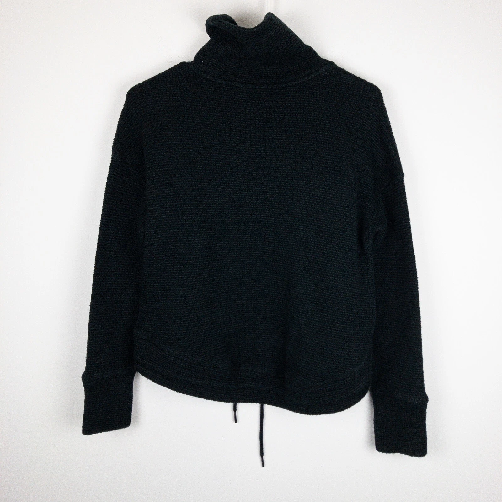 sweaty-betty boucle funnel neck pullover sweatshirt