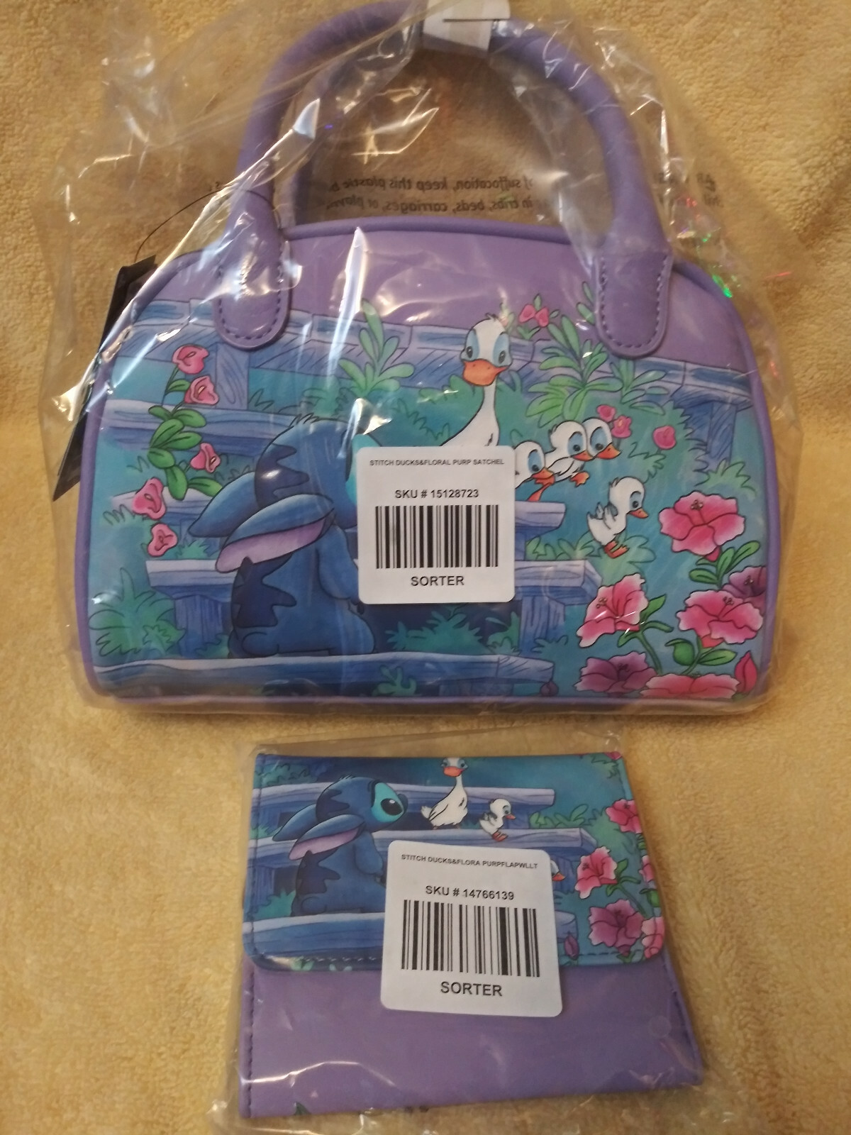 Disney Stitch and Ducklings Loungefly Purse and Wallet. HTF eBay