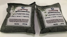 2 Bamboo Charcoal Air Purifying Bag 200g, Natural Air Freshener&Odor Eliminators