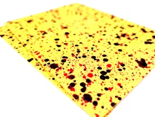 FLY TYING FOAM - MOTTLED YELLOW - 2mm EVA FOAM - Fly Tying Material - 2pc. - NEW