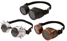 STEAMPUNK GOGGLES WELDING GOTHIC CYBER VINTAGE RETRO COSPLAY GLASSES FANCY DRESS