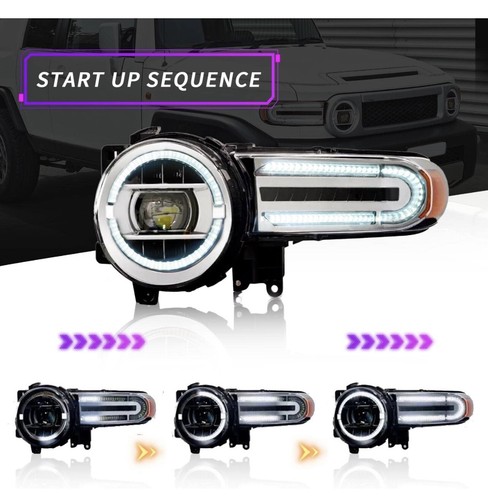 Front Headlights Right And Left for Toyota FJ Cruiser 2007-2021 LED - Picture 5 of 22
