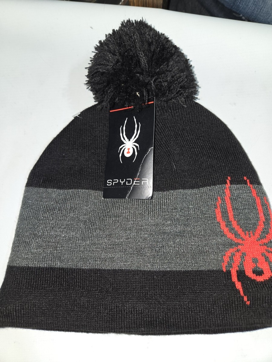 NWT Spyder Jacquard Logo Striped Beanie One Size MSRP $35 | eBay