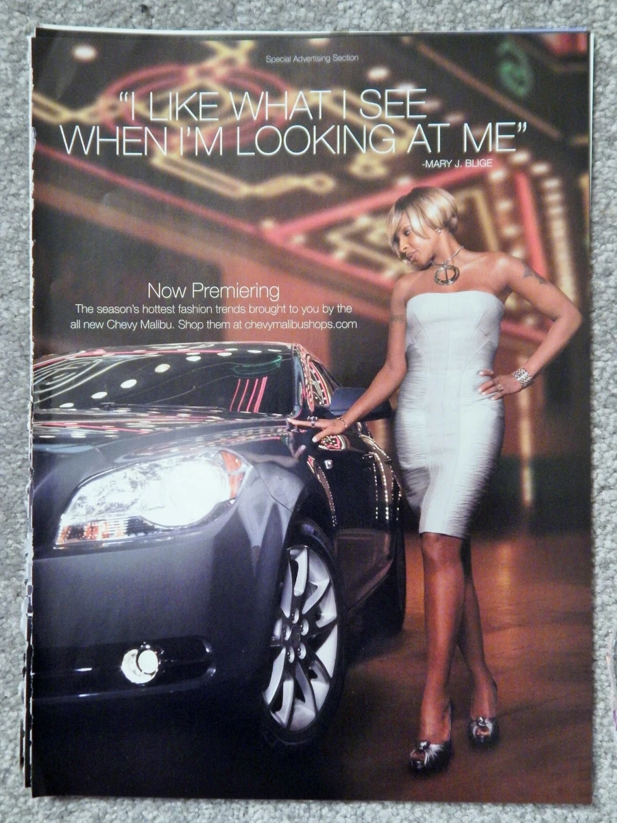 MARY J BLIGE CHEVY MALIBU SEDAN CONTEST PROMOTION 2-PANEL 8-PG VTG 2007 AD,  | eBay
