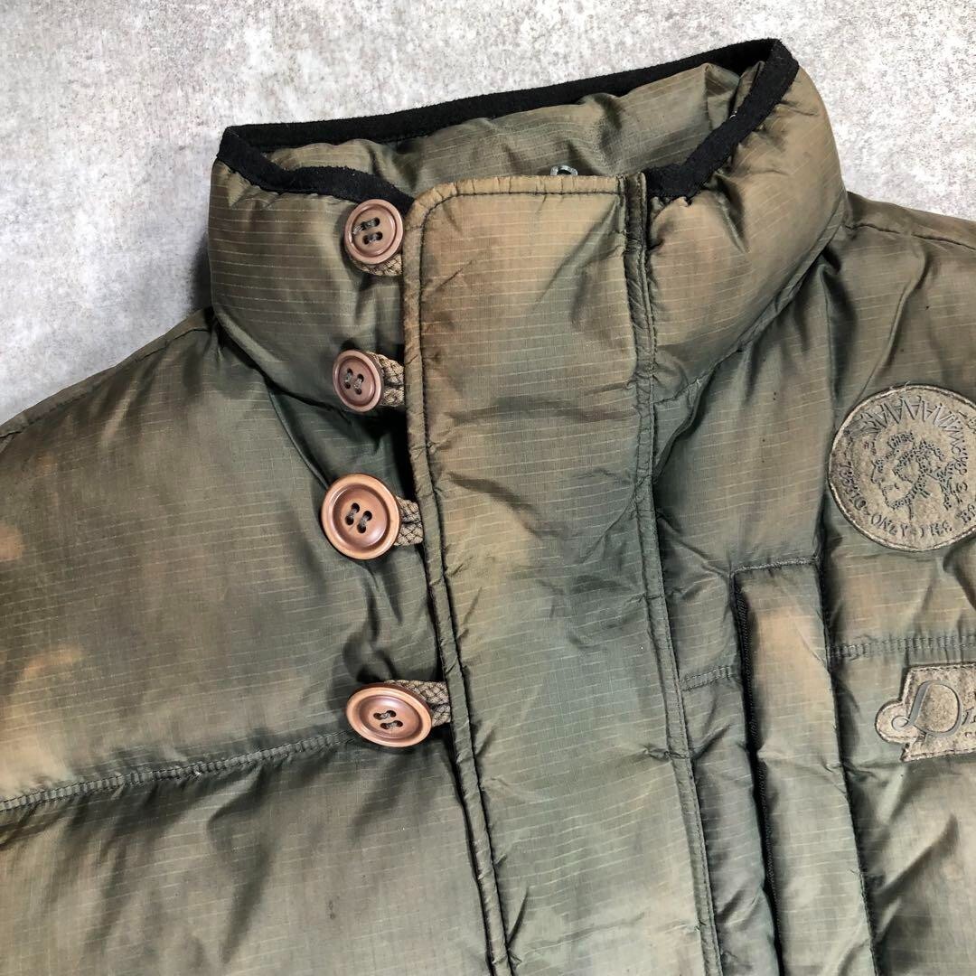 DIESEL Down Vest Size M Khaki Archive USED From Japan