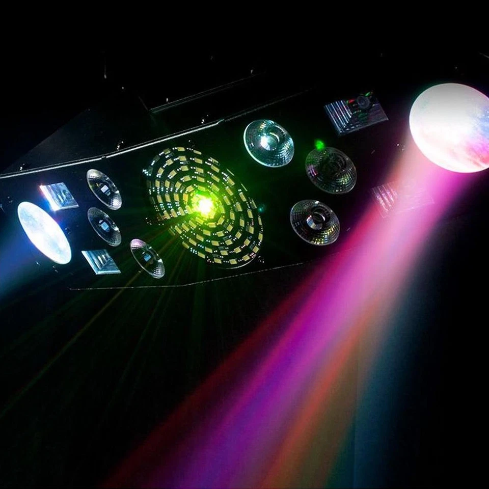 ADJ Eliminator Lighting Furious Five FG 5-in-1 LED Effect Light Laser Wash Strob - Image 4 of 4