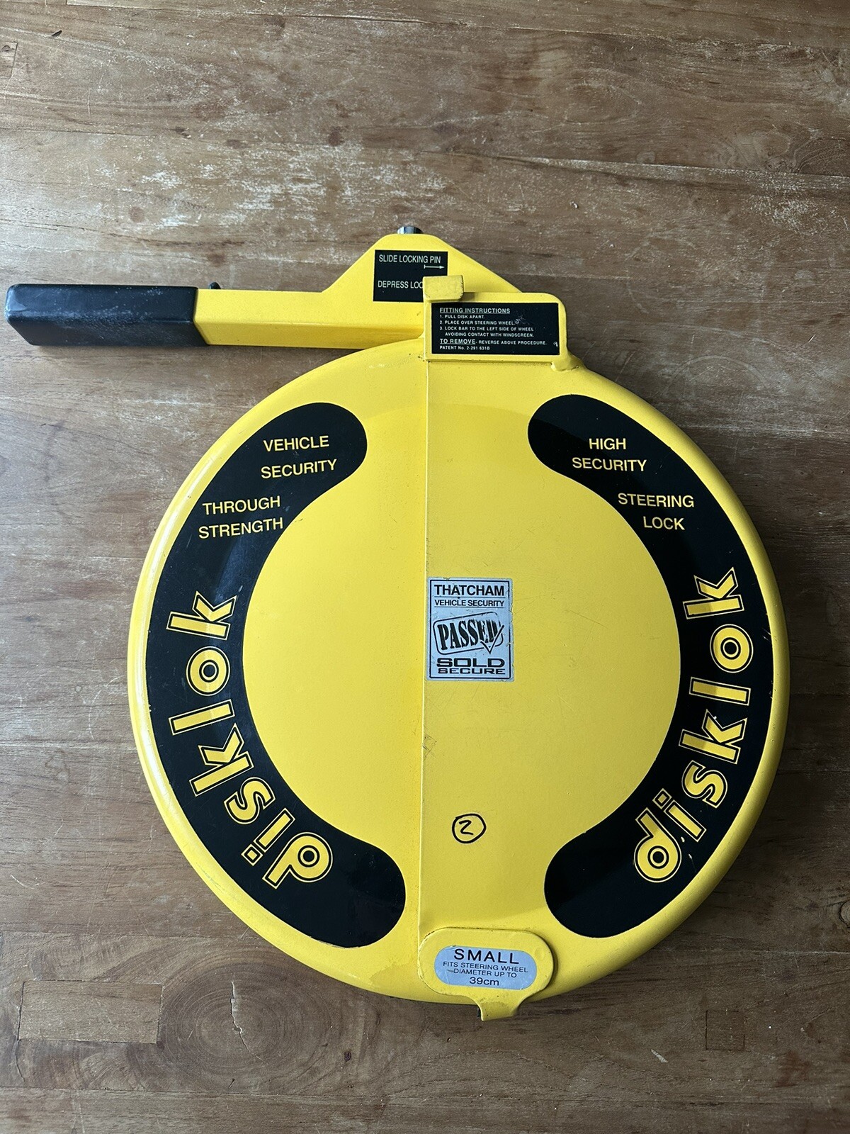 Disklok Steering Wheel Lock Small Yellow eBay