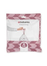 Brabantia 100253 PerfectFit M&uuml;llbeutel 40 St&uuml;ck (1er Pack), wei&szlig; - Code V