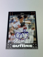 2007 Topps Update & Highlights Jeremy Guthrie Auto Signed Card #142 Orioles GTP
