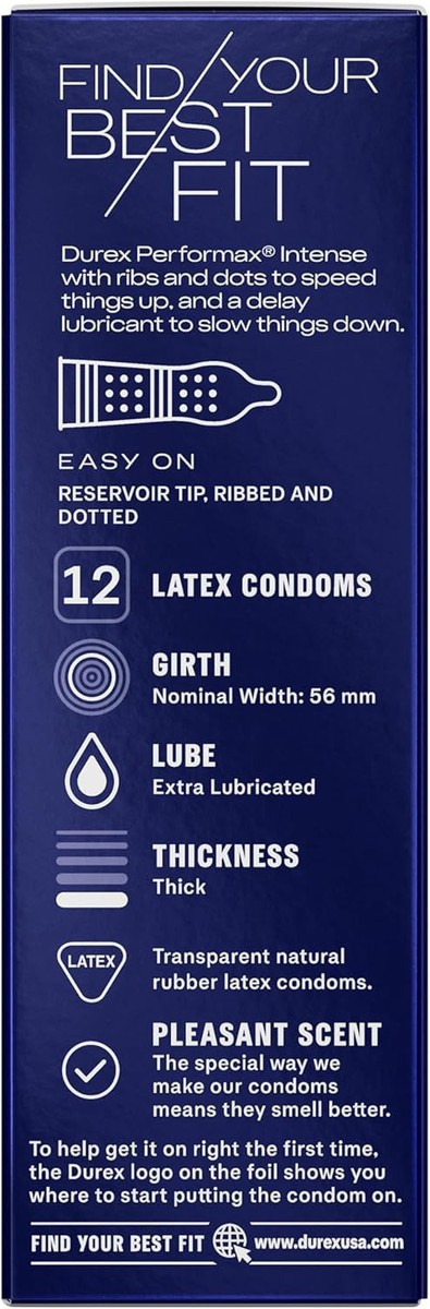Durex Performax Intense Delay Condoms 24 Count Ribbed for Her Comfort  885376839207| eBay