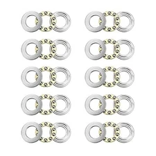 10 Pcs F10-18M Thrust Ball Bearings with Washers 10mm Bore 18mm OD 5.5mm Width