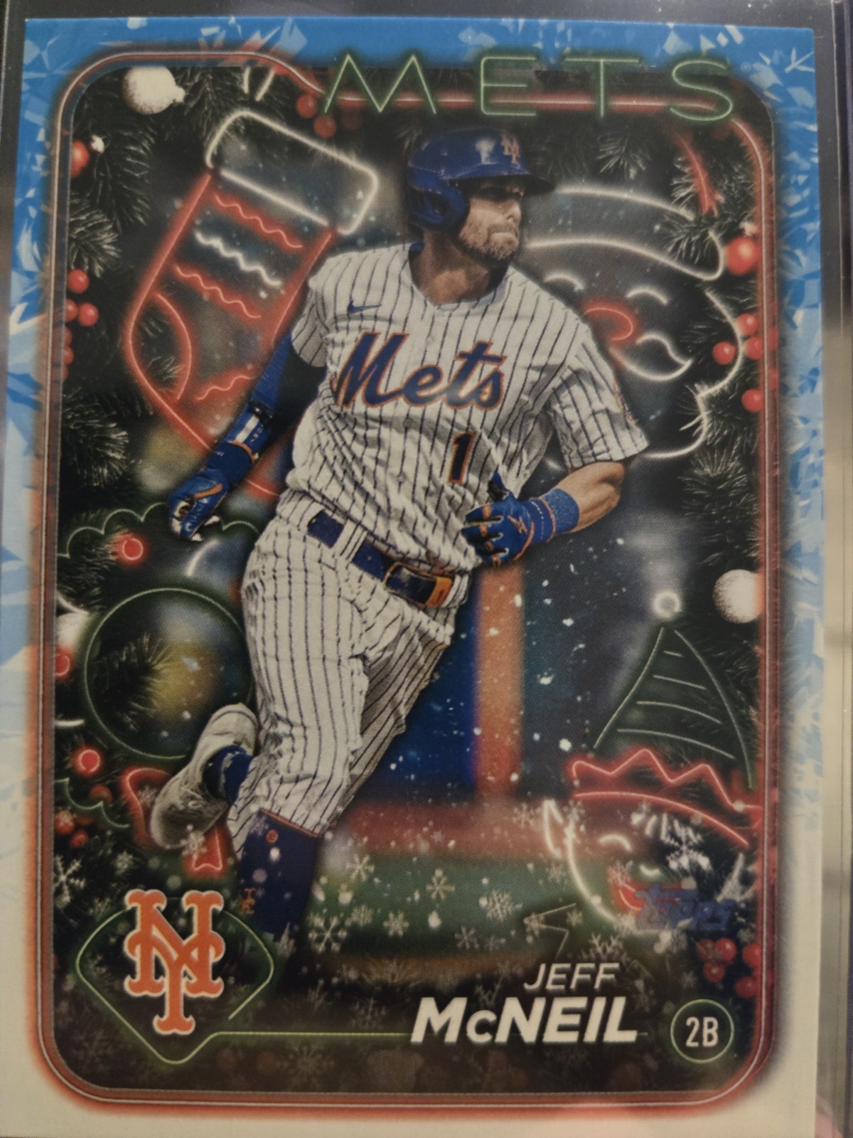 2024 Topps Holiday Jeff McNeil H61 Baseball Card