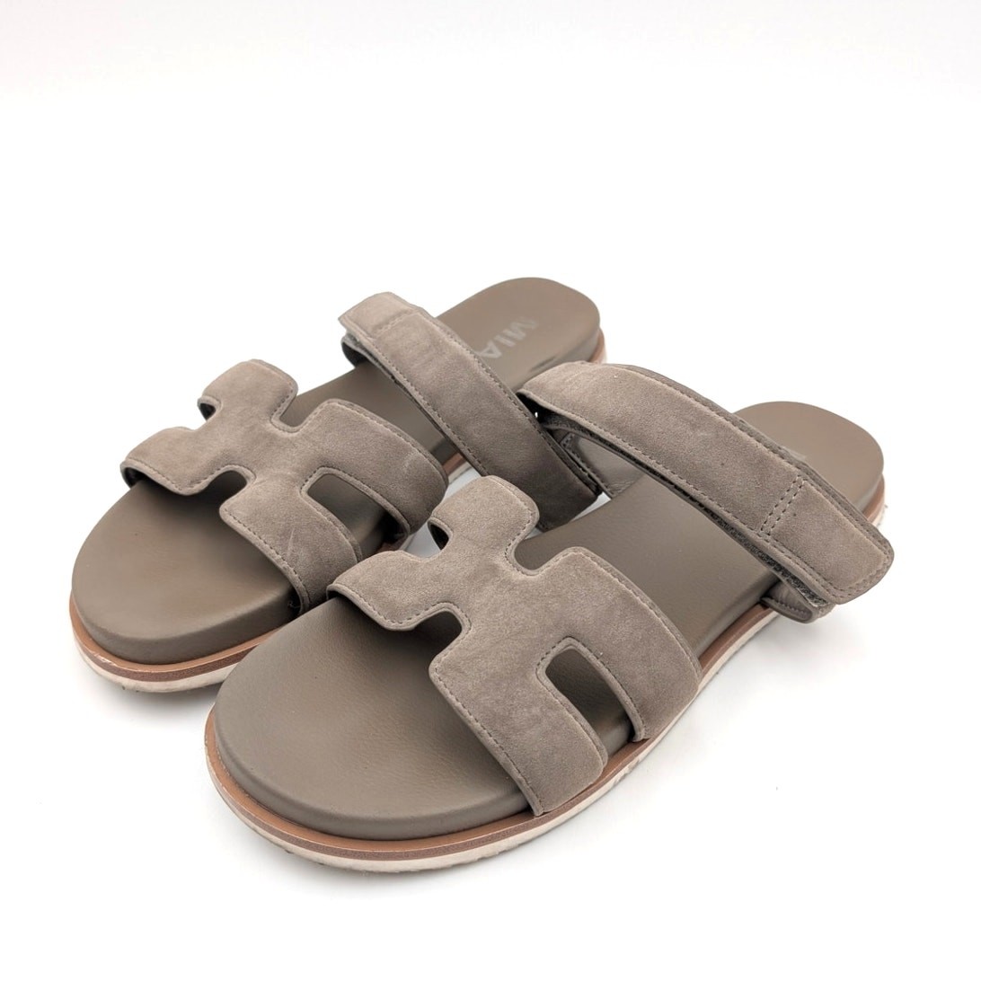APL MIA Venezia sandali slide con cinturino dettagli ritagliati donna tortora taglia US8M EU39