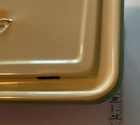 Vintage Enameled Refrigerator Box Yellow And Green Vented Top — photo 3