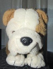 Animal Alley Toys R US Brown and White Bulldog Plush Stuffed Animal Toy 16"