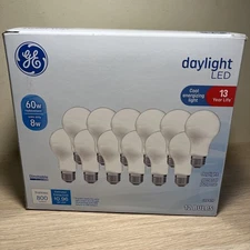 12-Pack GE LED Dimmable General Purpose Light Bulbs 60 Watt, Color Daylight, A19