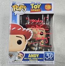 John Morris Signed Andy Toy Story Disney #1596 Funko Pop OCCM