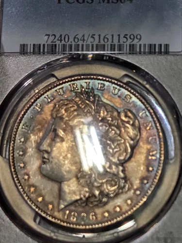 1896 $1 Morgan Dollar PCGS MS64 Toned