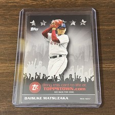 2009 Topps - Toppstown Redemption Code Cards Daisuke Matsuzaka #TTT25 Red Sox
