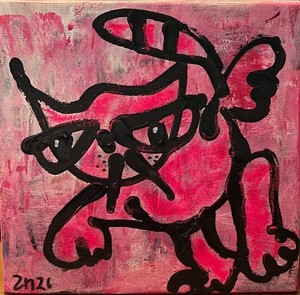 Kot Akryl/LW mixmedia 15x15 Malarstwo Unikat Obraz Oryginalna artystka