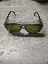 VTG UVEX Safety Glasses Side And 1/2 Top Shields Z87 5 1/2 green lens 1980s