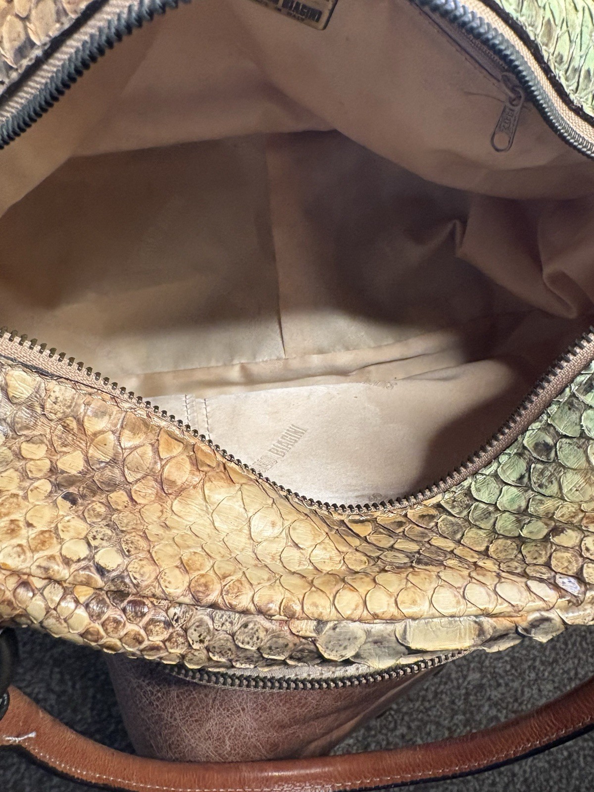 Silvano Biagini Genuine Python Medium Size Should… - image 7