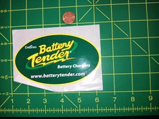Battery Tender Oval Sticker Decal Automotive Charger Logo 5in Green Vinyl New