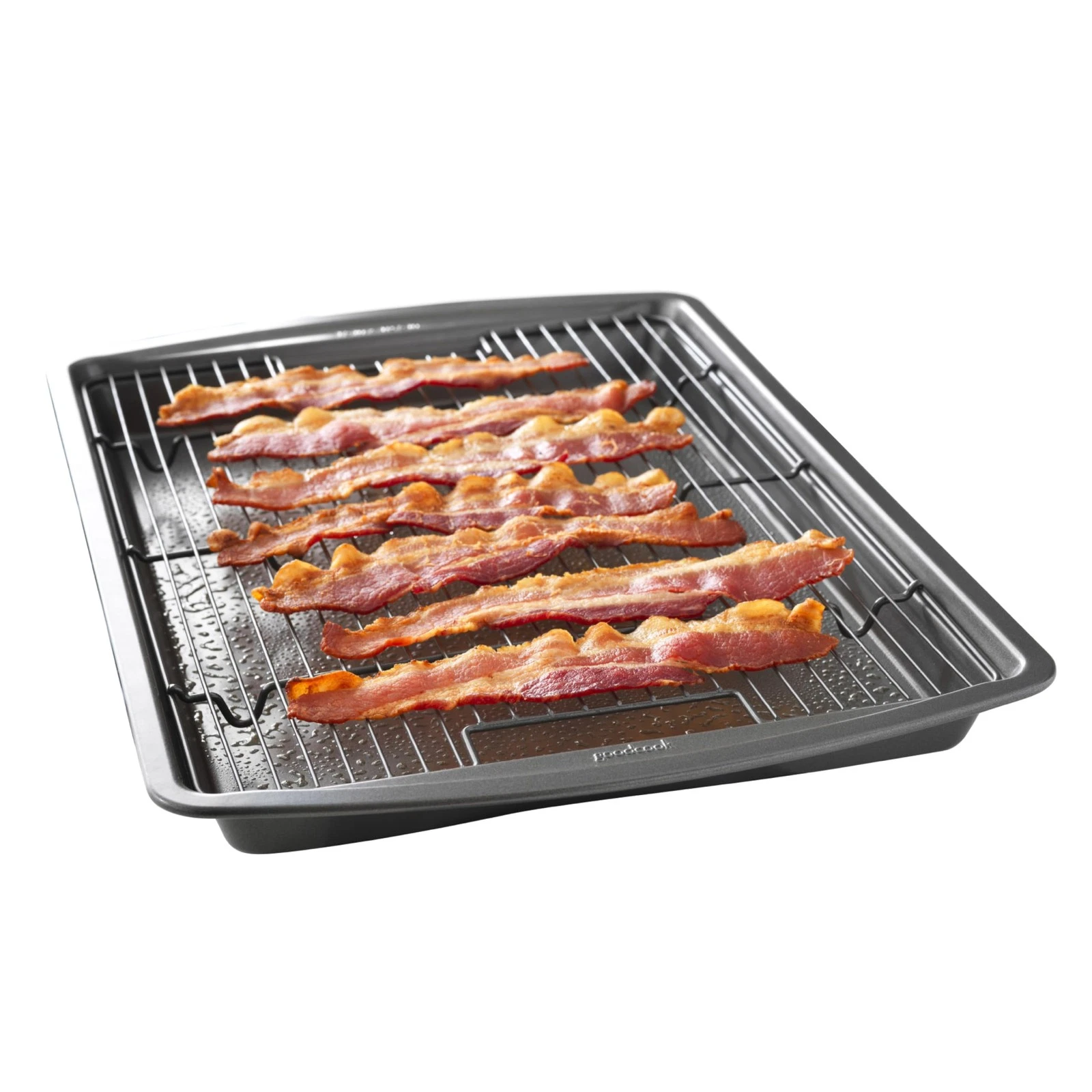15” x 10.5” Nonstick Carbon Steel Baking Pan & Raised Wire Rack – Pizza Crisp...