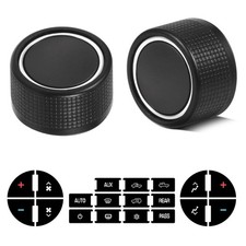 Rear Radio Volume Control Knob Button with AC Dash Button Stickers Repair Kit...