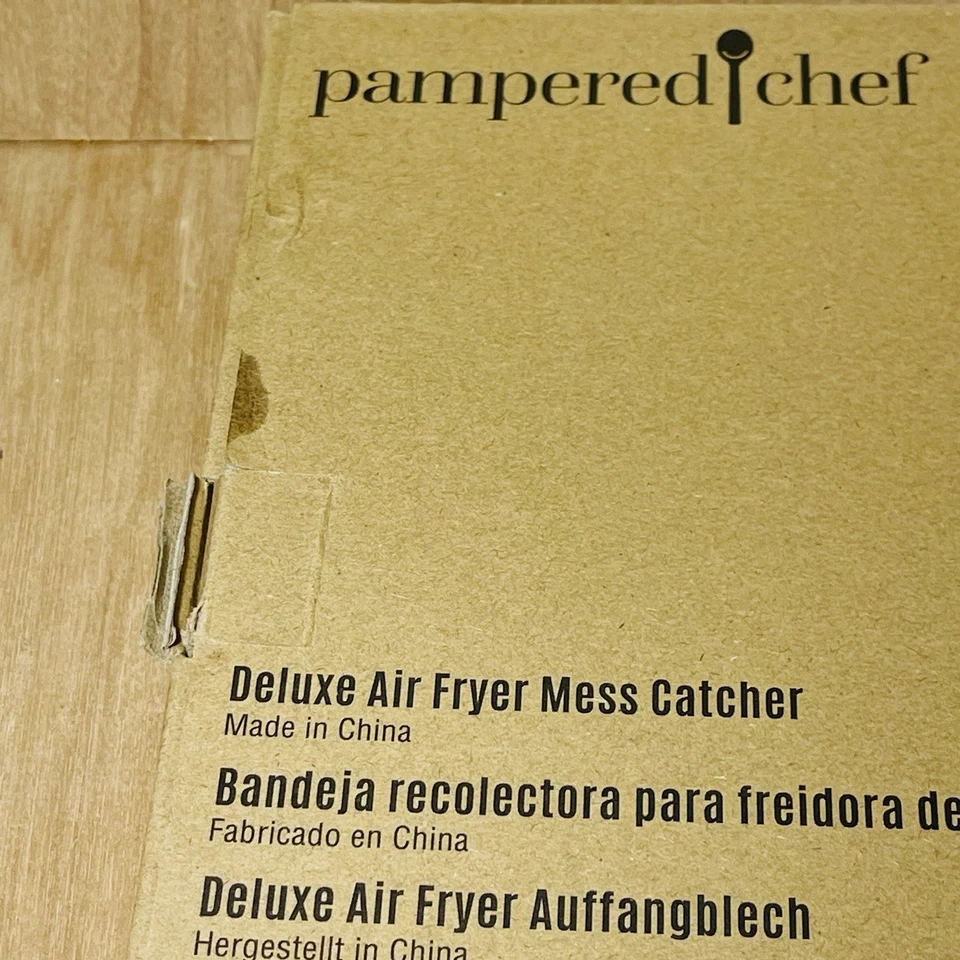 Fritadeira a ar Pampered Chef Deluxe apanhador de bagunça 100468 malha fina e silicone caixa aberta - Imagem 4 de 4