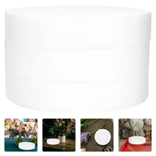 3 Pcs Foam Disc Flower Arranging Supply Polystyrene Shapes Crafts