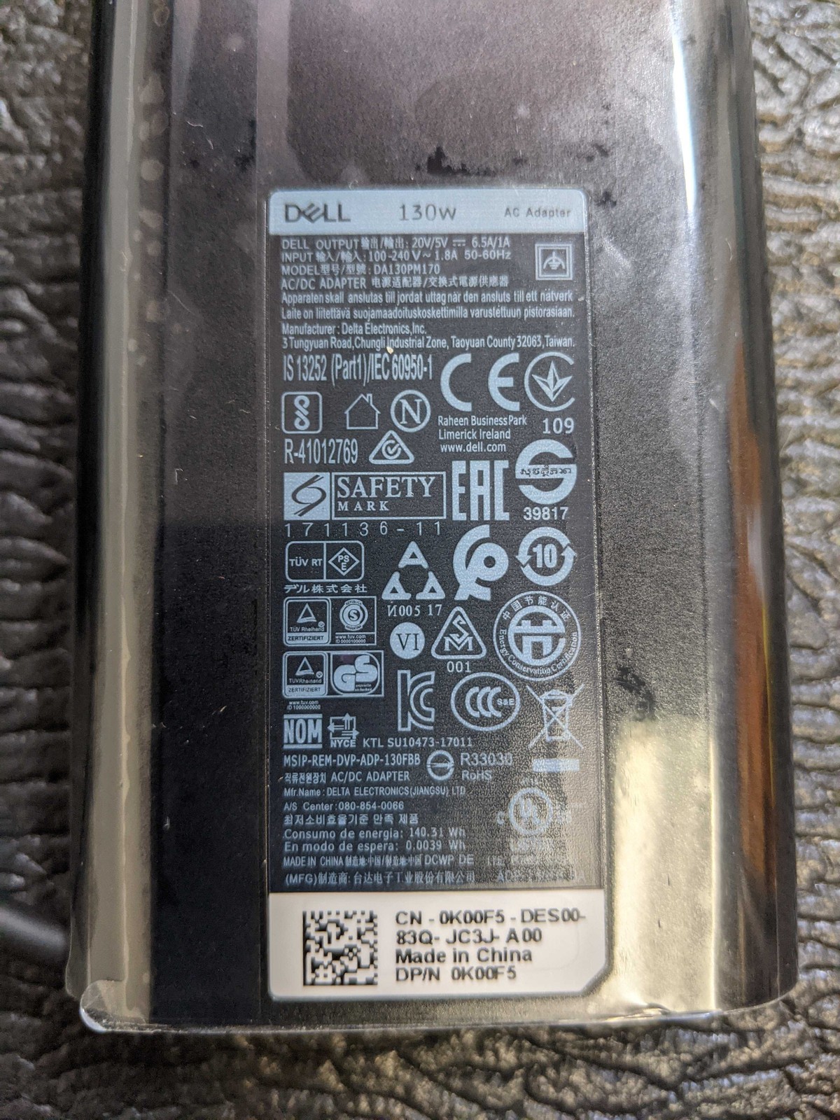 Charger Dell Xps