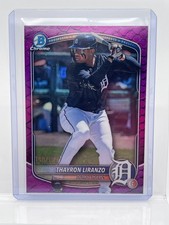 2025 Bowman Draft Thayron Liranzo /199 Chrome Fuchsia Reptilian #BDC-168 Tigers