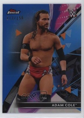 2021 Topps Finest WWE Blue Refractor 113/150 Adam Cole #76 0yy3