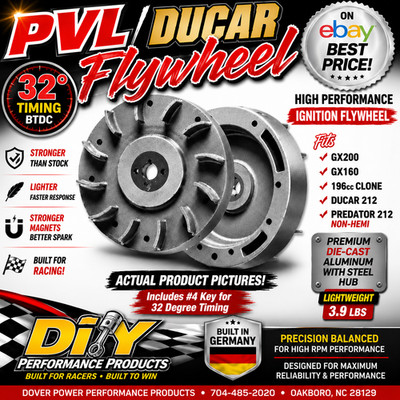 PVL / Ducar Performance  Flywheel fits Honda 196 Clones & Predator 212 & 224cc