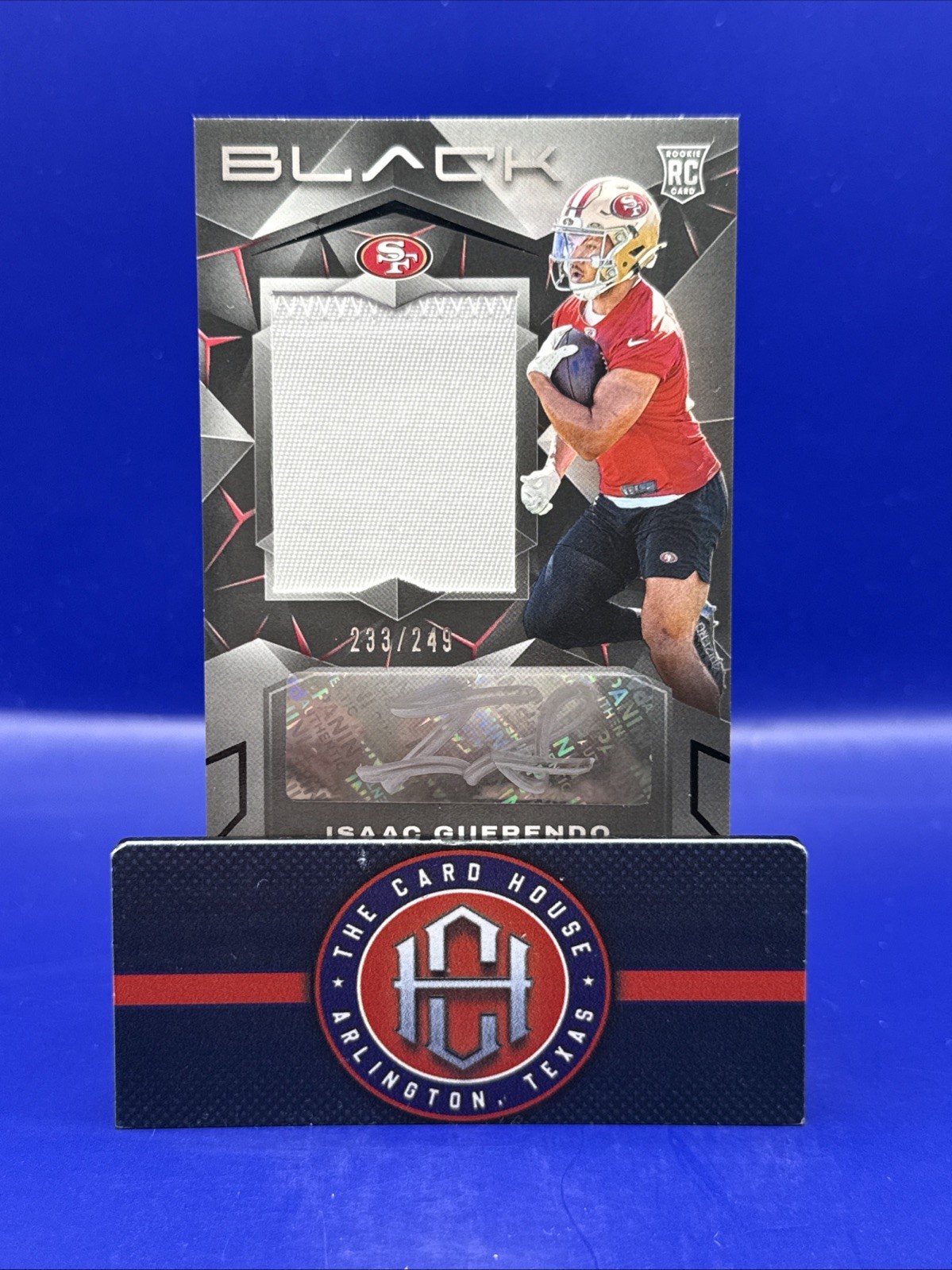 2024 Panini Black Isaac Guerendo Rookie RC Patch Auto /249 49ers MB1