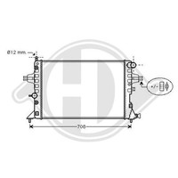 1X KüHler MotorküHlung Diederichs DCM2625 Diederichs Climate FüR Opel