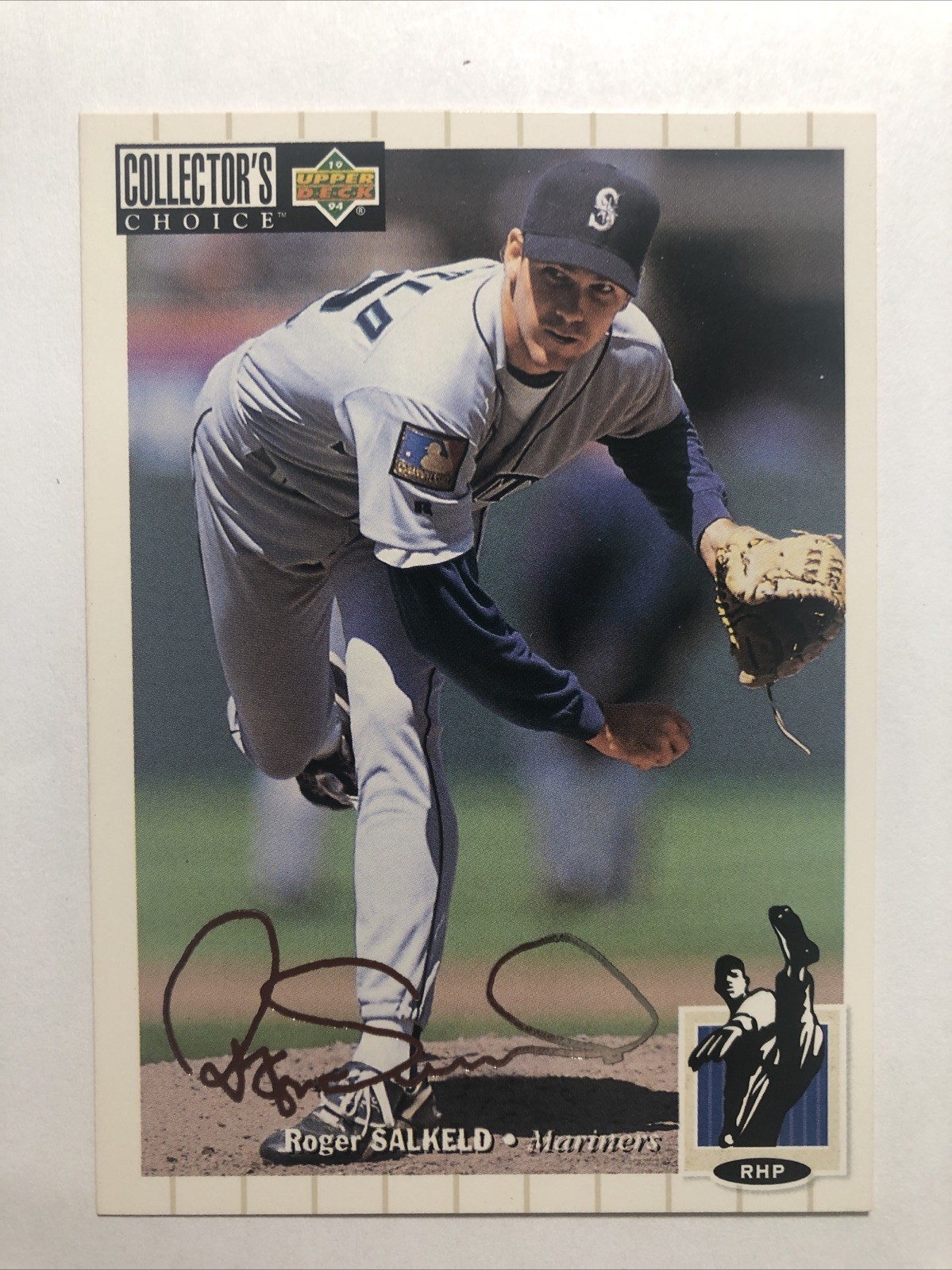 1994 Upper Deck Collector's Choice - Roger Salkeld #589 Silver Foil Signature