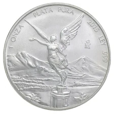 2015 Libertad 1 Onza Ounce Oz Mexico Mexican Silver BU
