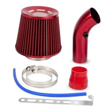  3'' Cold Air Intake Kit Aluminum Automotive Cold Air Intake Pipe Filter Red