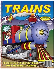 Trains Coloring Book (8.5x11) by ColoringBook.com, Good Book