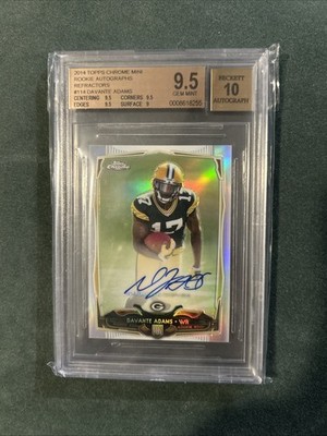 2014 Topps Chrome Mini Davante Adams Auto Refractor 17/150 BGS 9.5
