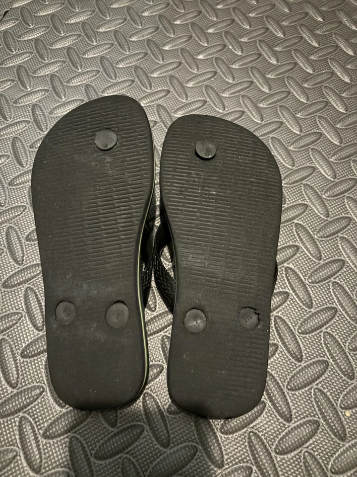 Chanclas Havinas Niños Brasil 13C/1Y Goma Sintética Piscina Nadar Playa Negras Foto 4 de 4