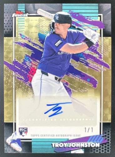 2026 Topps Finest Troy Johnston Mega Auto RC SuperFractor Rookie #1/1 Rockies