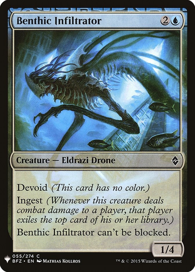 MTG Benthic Infiltrator (BFZ-55/1703) Mystery Booster LP - The List