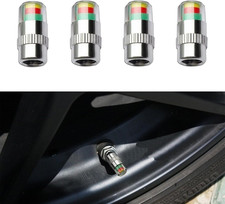 4PCS Car Tire Pressure Monitor Valve Stem Caps, 2.4Bar 36PSI Car Tire Pressure M