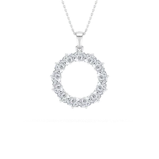 3.25ct CVD Lab Grown Diamond Necklace in 14K White Gold for Women