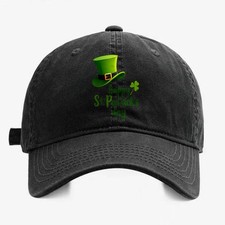 Vintage Happy St. Patrick's Day Leprechaun Hat Dad Hat Irish Clover Party Cap